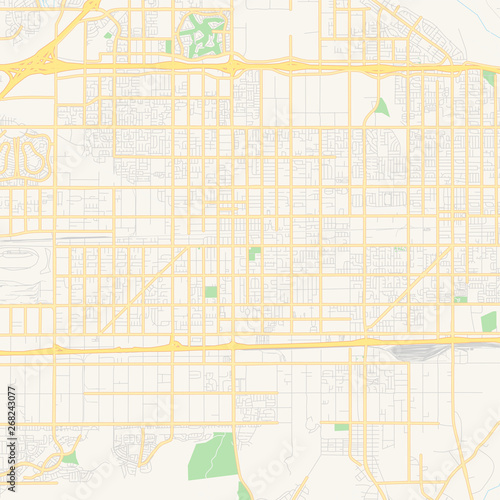 Empty vector map of Fontana, California, USA