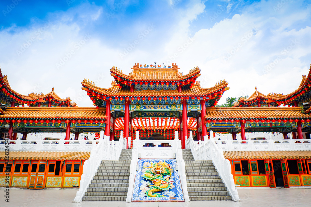 Fototapeta premium Thean Hou Temple at Kuala Lumpur Malaysia temple Chinese vintage style of Buddhism