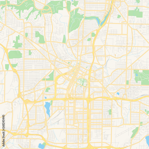 Empty vector map of Akron  Ohio  USA