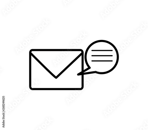 envelope mail with speech bubbles