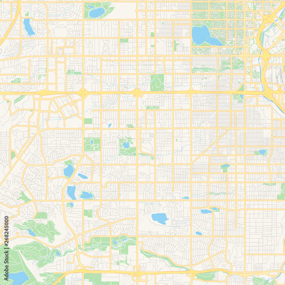 Empty vector map of Lakewood, Colorado, USA