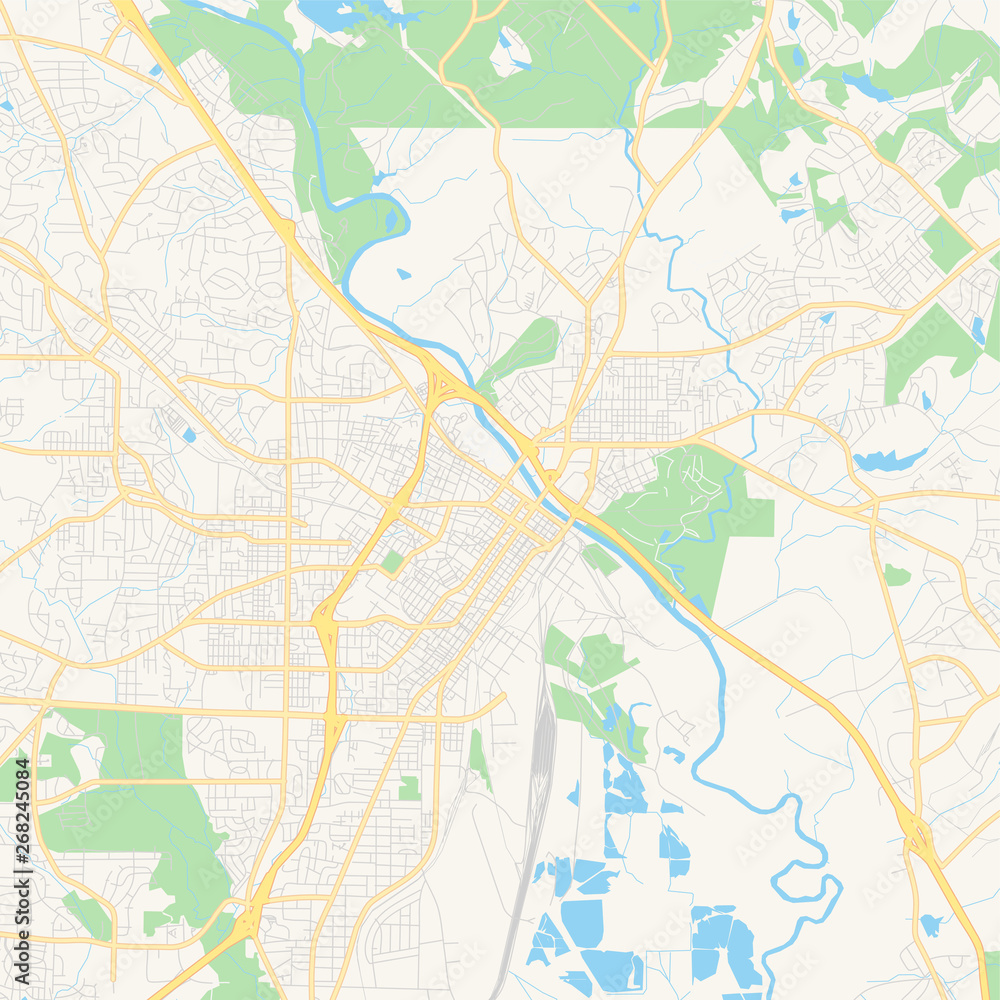 Empty vector map of Macon, Georgia, USA