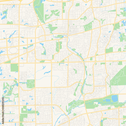 Empty vector map of Naperville  Illinois  USA