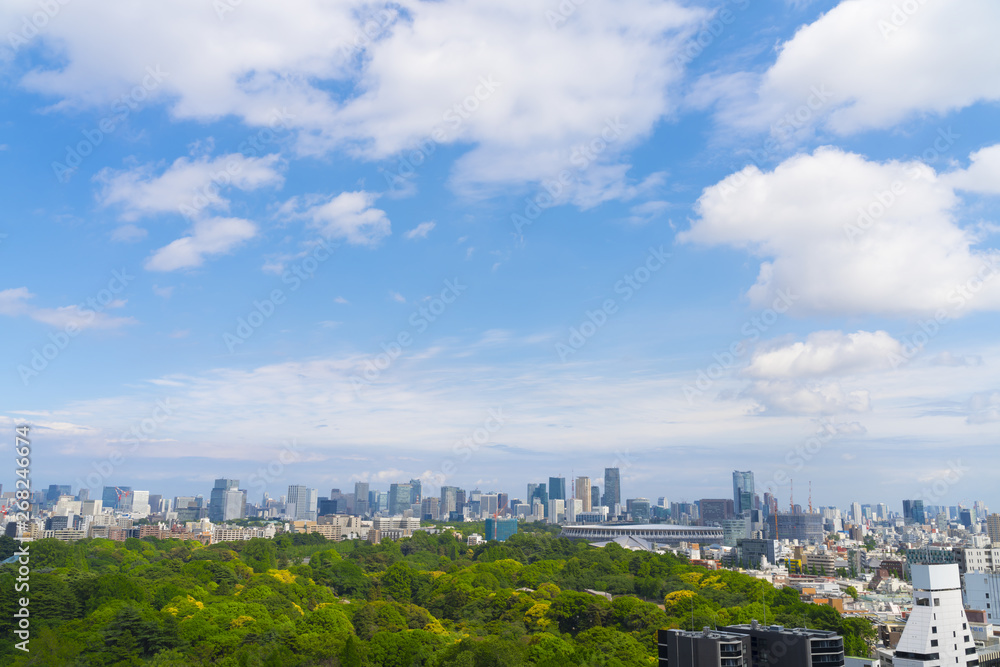 東京風景　2019年5月　緑と青空