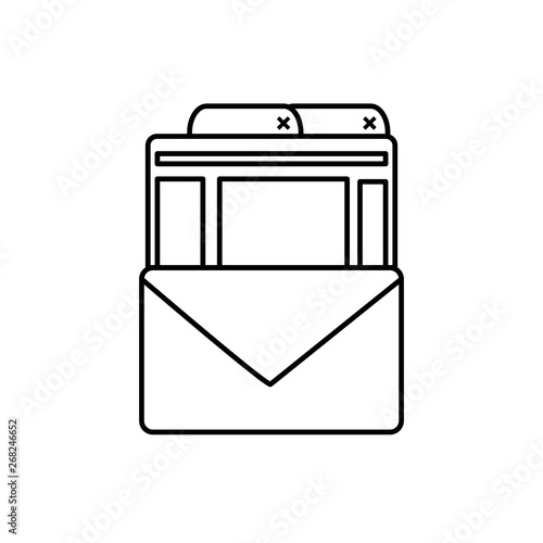 envelope mail data icon