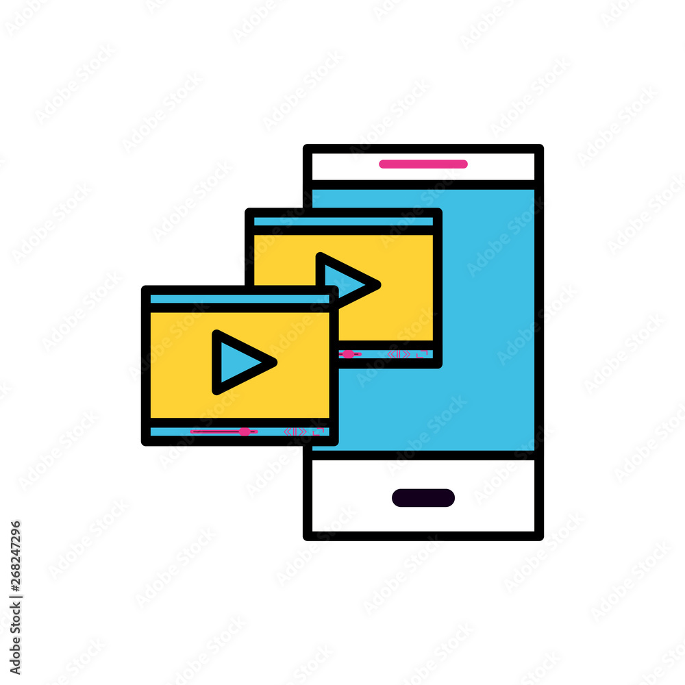 smartphone with media player video app smartphone with media player video app