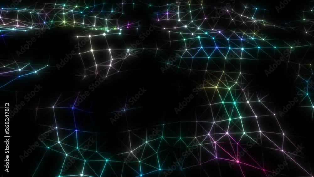 Abstract particles moving. Blockchain background. Abstract particles moving. Blockchain background.