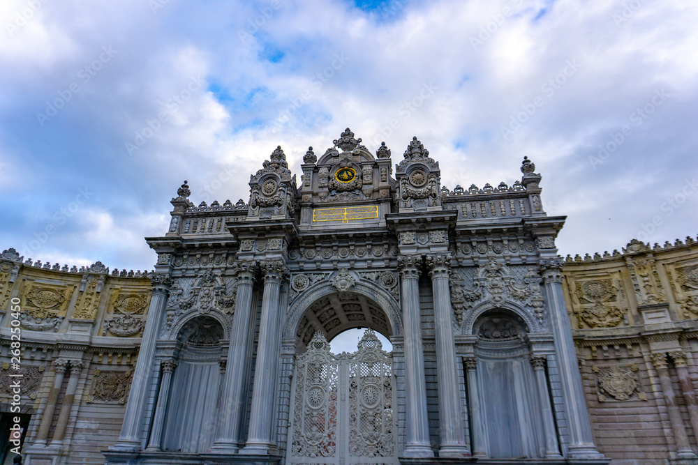 Dolmabahce Palace entrance also known as Gate of Sultan, Istanbul, Turkey
