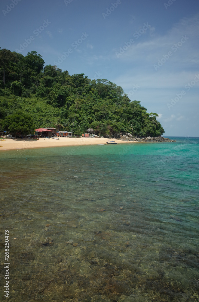 Fototapeta premium Pulau Tioman Island, a tropical beach paradise in Malaysia