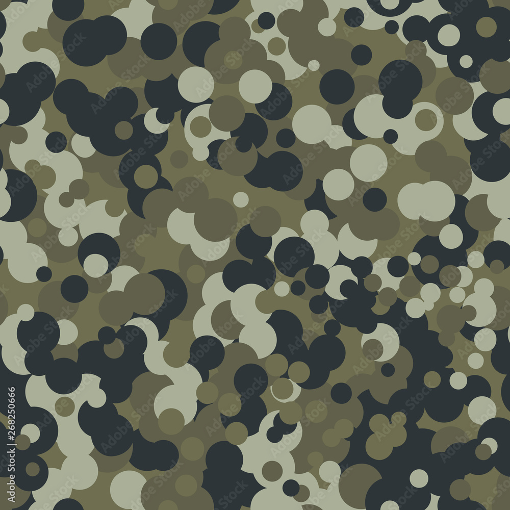 Naklejka premium Seamless camo pattern made of spots