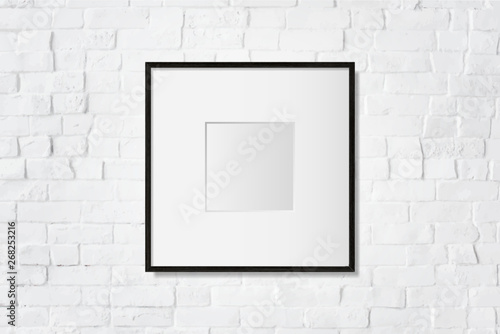 Simple blank frame on the wall