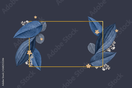 Elegant plant leaf frame