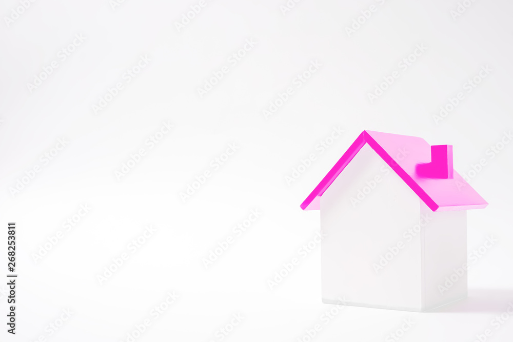 Simple house material and white background. Shiny house. シンプルな家素材と白色背景 ピカピカな家 Simple house material and white background. Shiny house. シンプルな家素材と白色背景 ピカピカな家