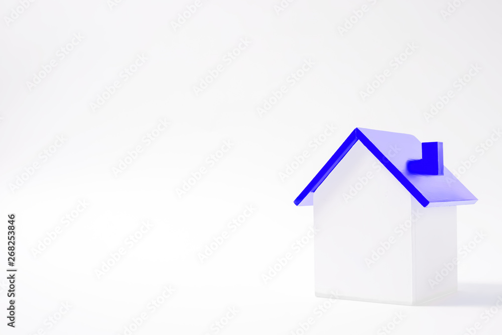 Simple house material and white background. Shiny house. シンプルな家素材と白色背景 ピカピカな家 Simple house material and white background. Shiny house. シンプルな家素材と白色背景 ピカピカな家