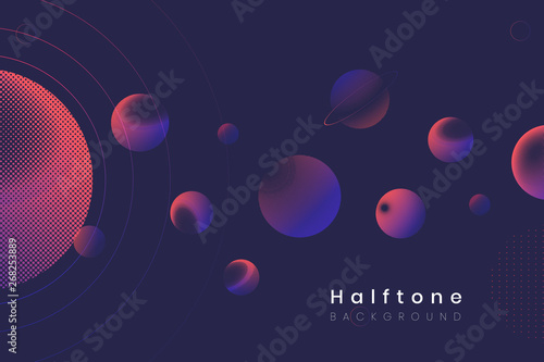 Halftone gradient background