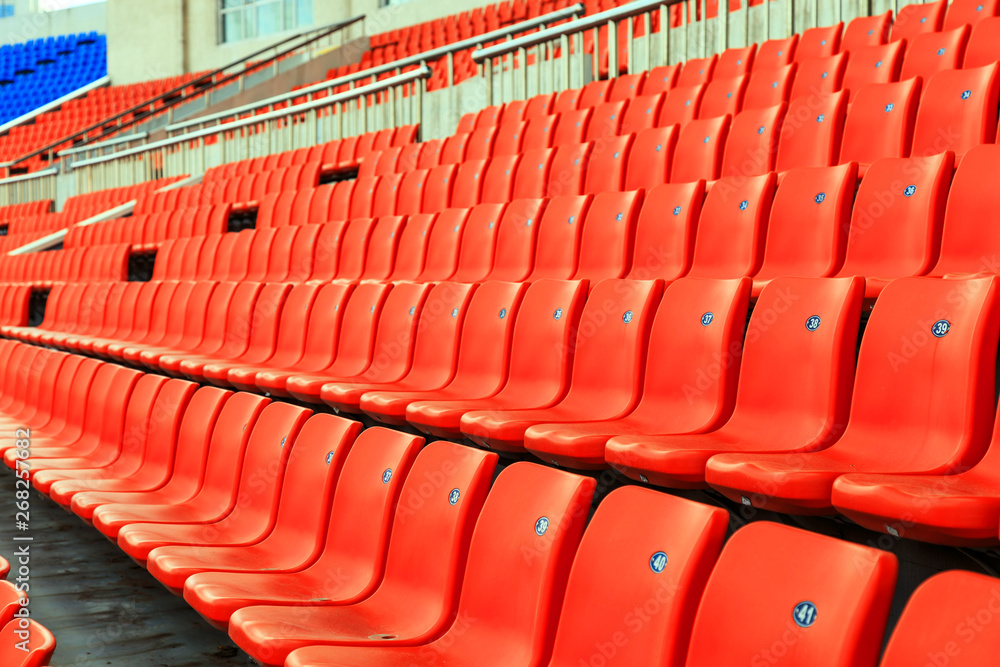 Naklejka premium The stadium was empty of stands