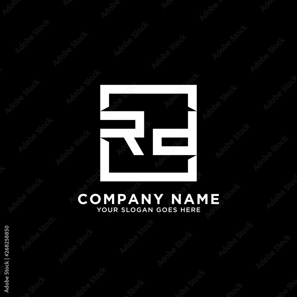 RD initial logo design, square letter, clean and clever vector RD initial logo design, square letter, clean and clever vector
