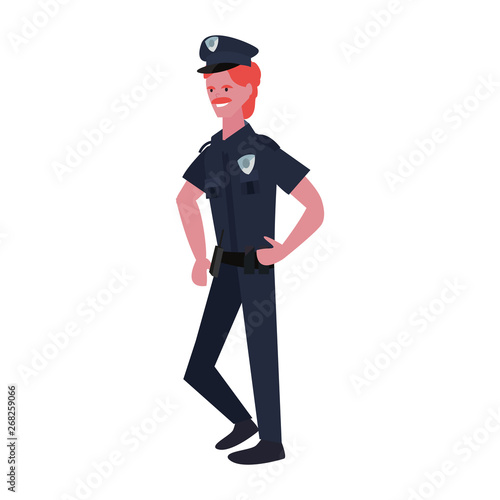 policeman character uniform