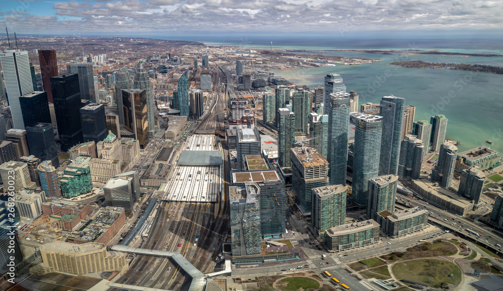 Obraz premium Aerial view of the big city