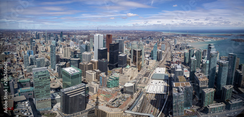 Aerial panorama of the city