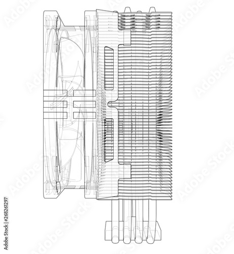 Cpu Coller Concept. Vector