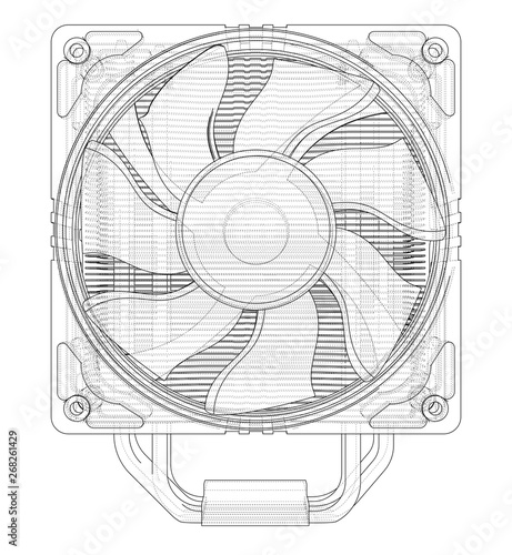 Cpu Coller Concept. Vector