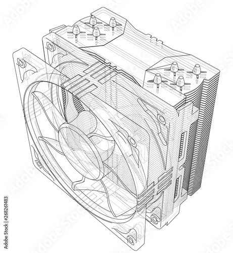 Cpu Coller Concept. Vector