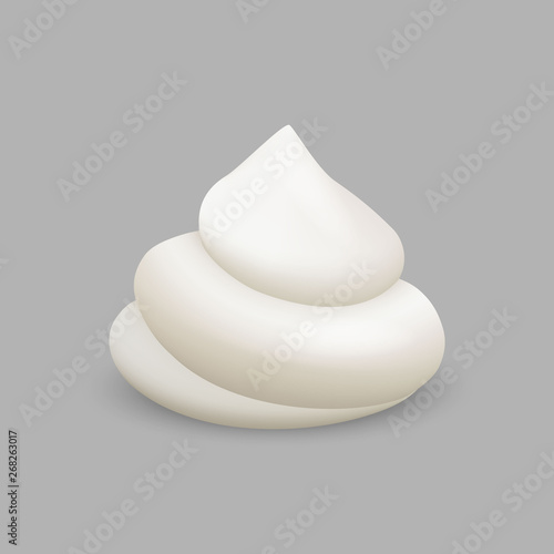 Cream isolated on white background