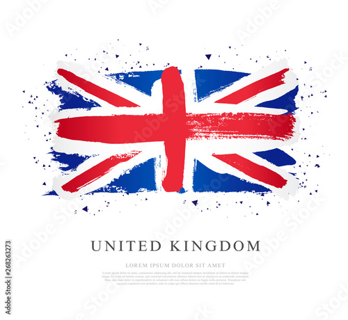 Flag of the Great Britain. Vector illustration. United Kingdom.