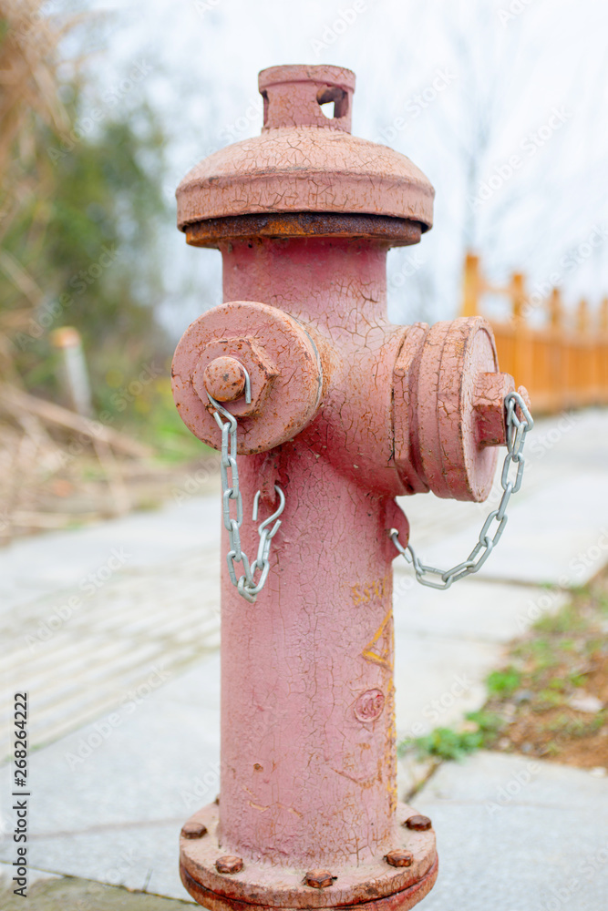 Close up fire hydrant red paint texture Close up fire hydrant red paint texture