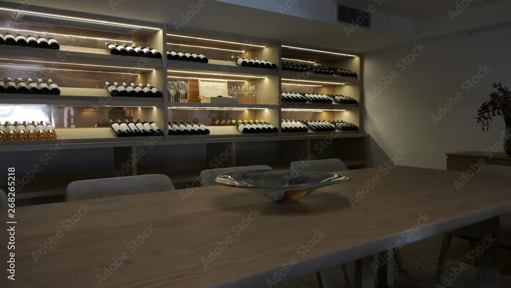 Beautiful Luxury Wine Room or Board Room with wine. Clean footage of board room with wine. Beautiful Luxury Wine Room or Board Room with wine. Clean footage of board room with wine.