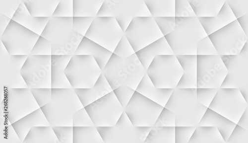 Seamless islam pattern with gloral tiled cells made from shadows and lights in origami style