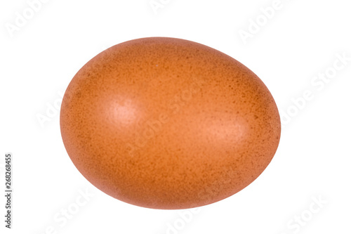 One hen egg isolated on a white background