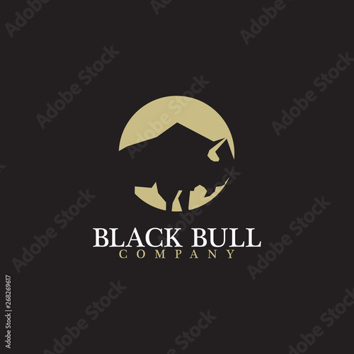 Bull logo design vector template