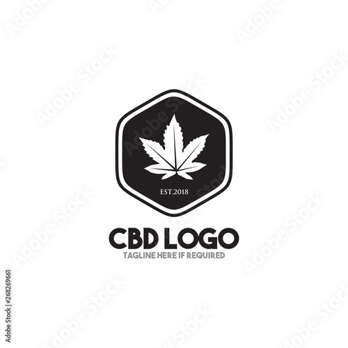 Simple CBD logo design vector template