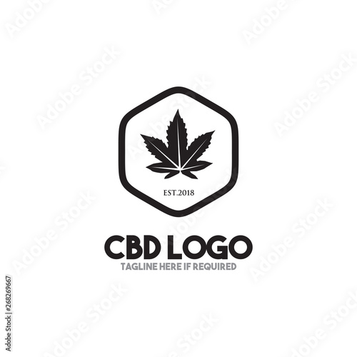Simple CBD logo design vector template