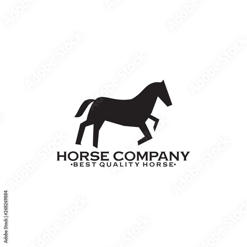 Horse logo inspiration design template