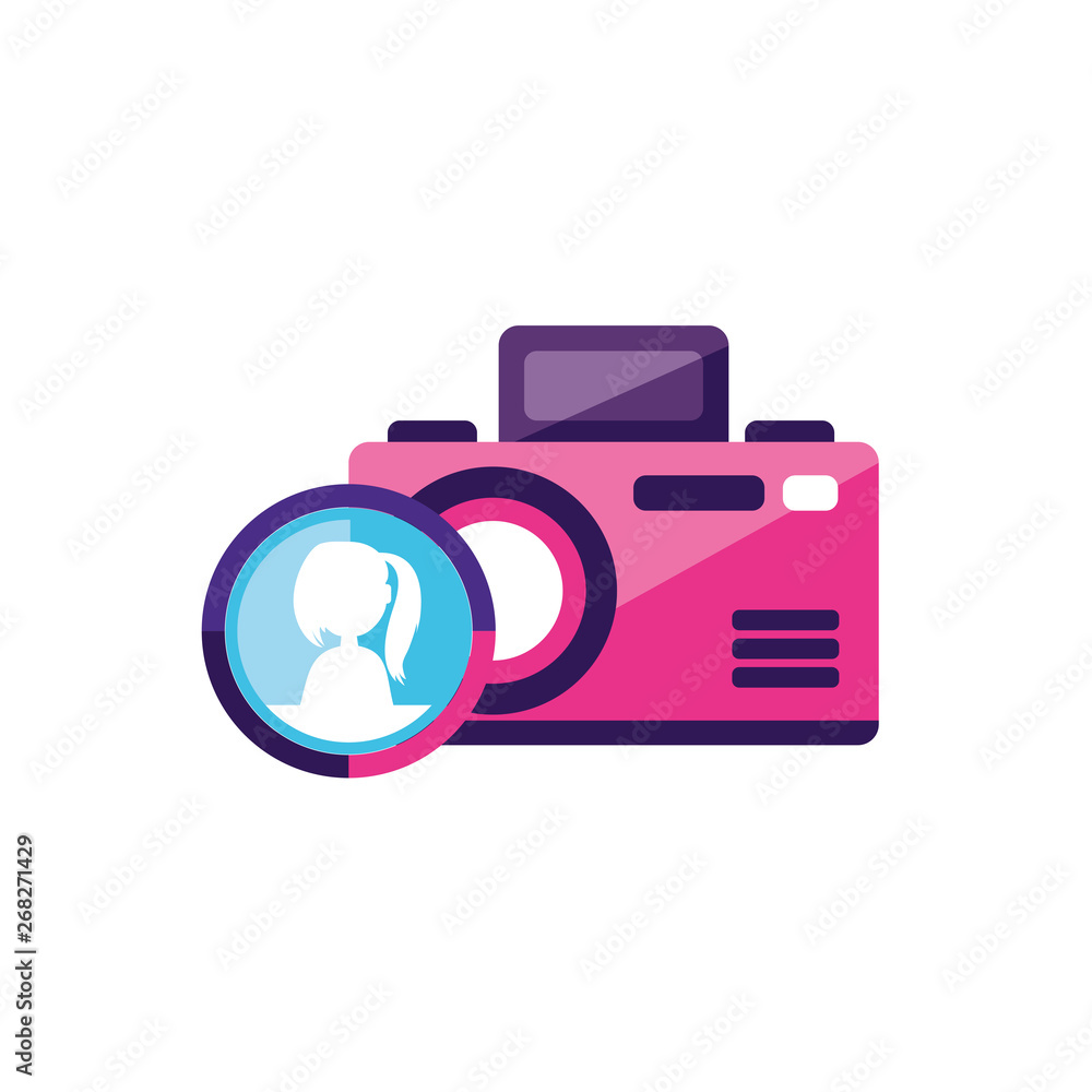 camera photographic with female user account camera photographic with female user account