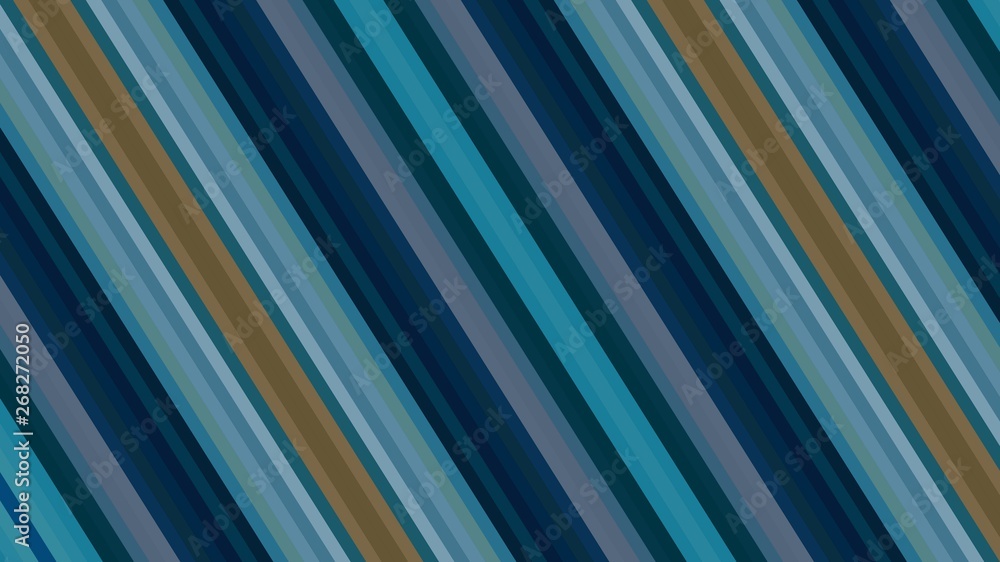 Fototapeta premium diagonal stripes with very dark blue, blue chill and teal blue color from top left to bottom right