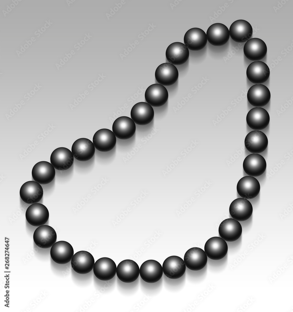 Obraz premium 黒真珠のネックレス