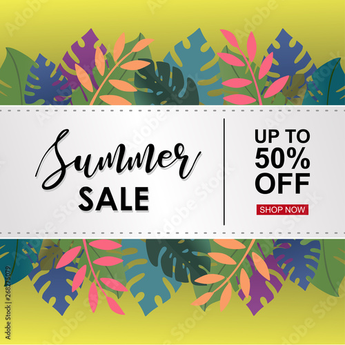 Summer sale banner template...