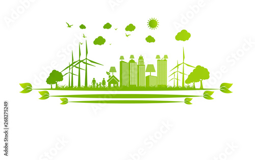 Green ecology City environmentally friendly
