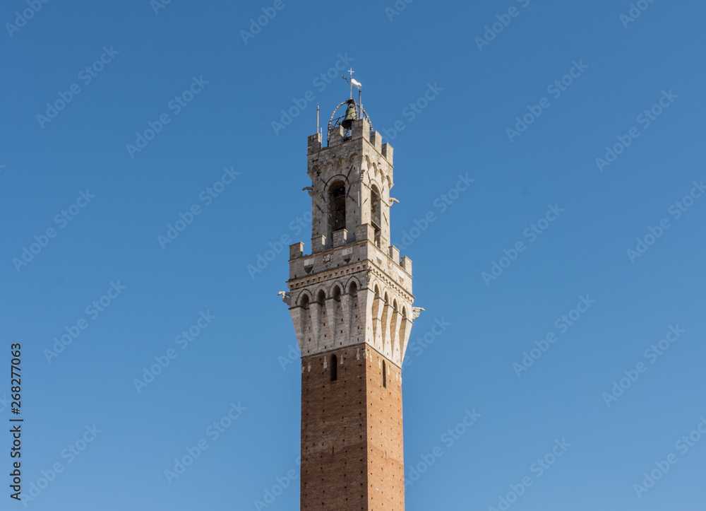 Tower of Mangia (Torre del Mangia), in Siena, Italy