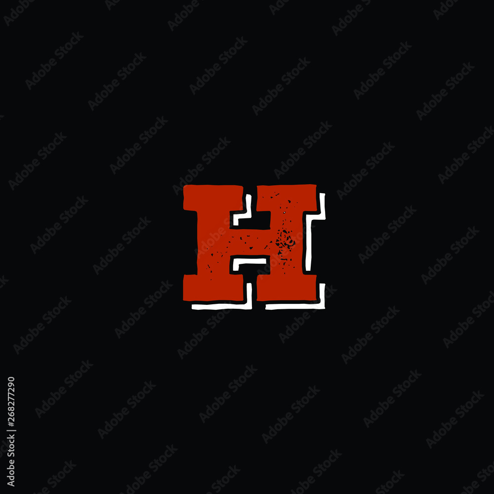 Obraz premium L letter rusted shadow icon logo vector