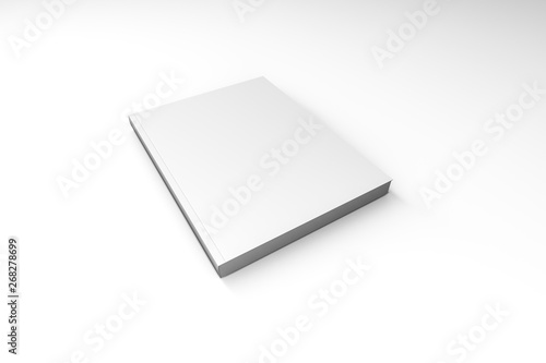 White Cover Book Template on White