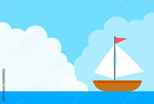 海に浮かぶヨット