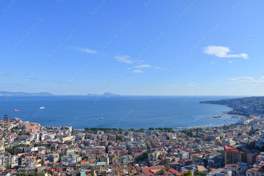 The Gulf of Naples and the island of Capri on the horizon The Gulf of Naples and the island of Capri on the horizon