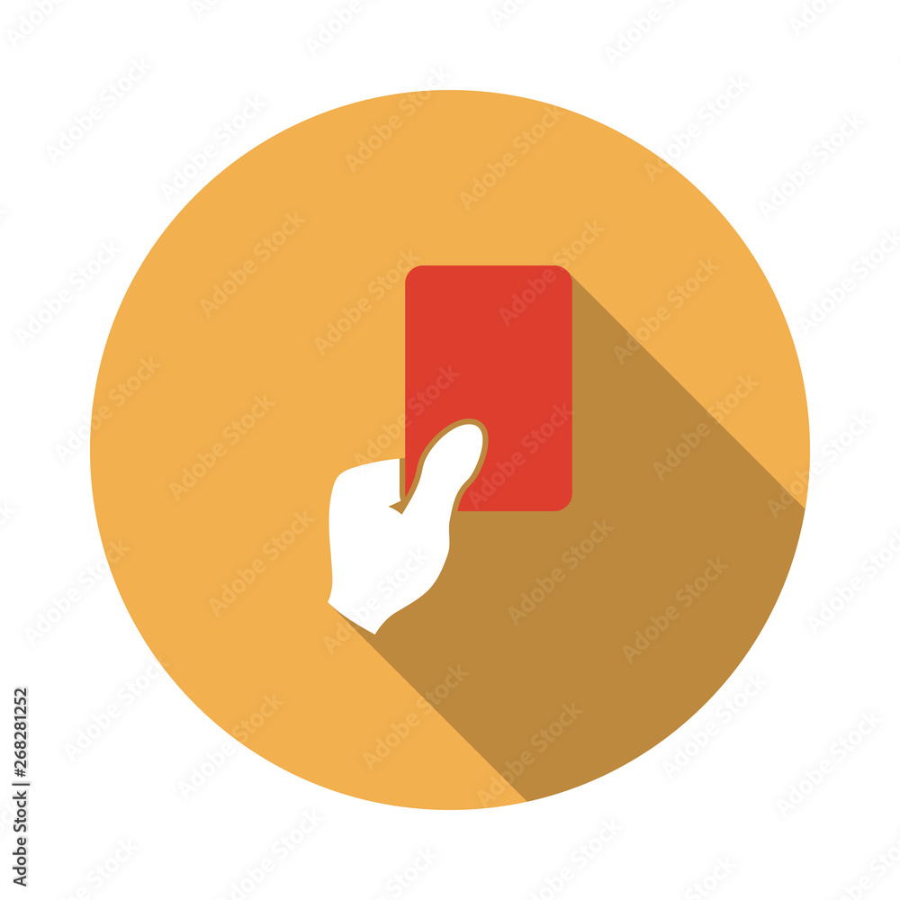 Soccer Referee Hand With Card Icon Soccer Referee Hand With Card Icon