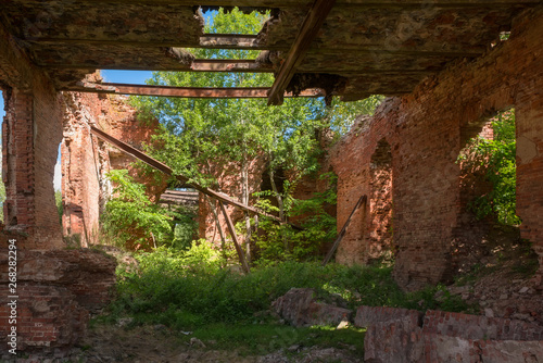 Ruined Complex military settlement of Count A. A. Arakcheev. The complex was built 1818-1825. Located in the village of Selishchi, Novgorod region photo