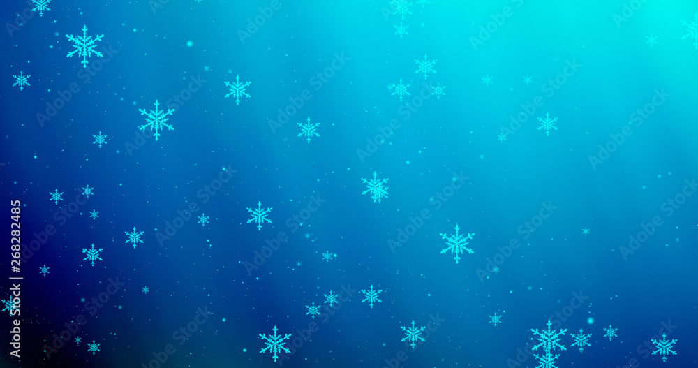 White snowflakes on the black Christmas background. 3D render image White snowflakes on the black Christmas background. 3D render image